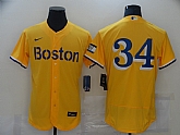 Red Sox 34 Gold Nike 2021 City Connect Replica Player Flexbase Jersey,baseball caps,new era cap wholesale,wholesale hats